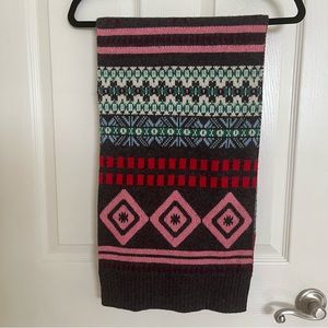 J.Crew pink fair isle scarf